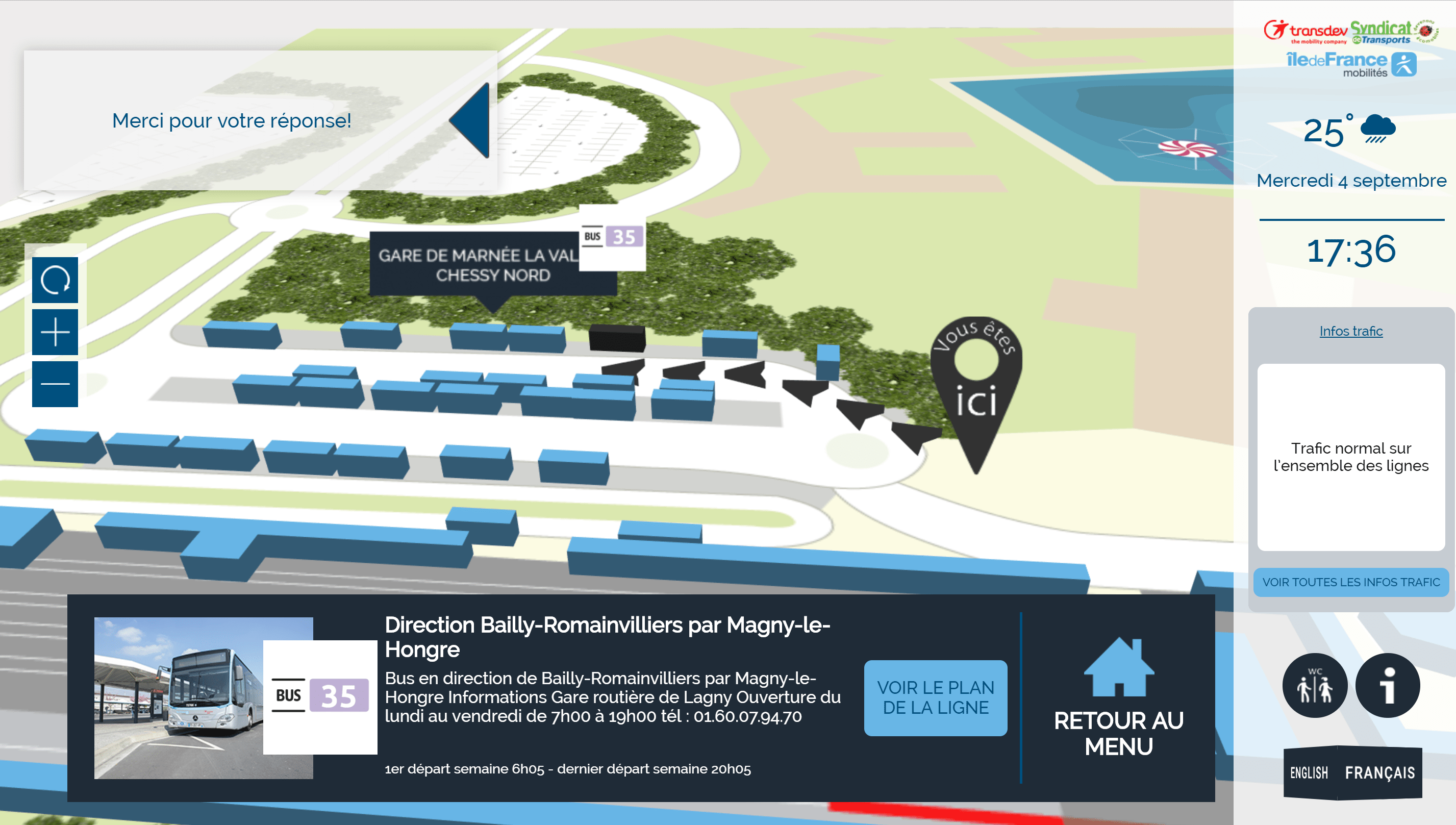 Train Station MarneLaVallée Chessy equipped with 3D wayfinding